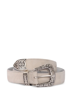 Orciani floral embossed belt - Neutrals