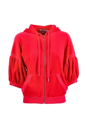 Juicy Couture puffed-sleeve zip-up hoodie - Red