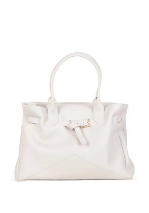Ballantyne Kate buckle detail handle shoulder bag - White
