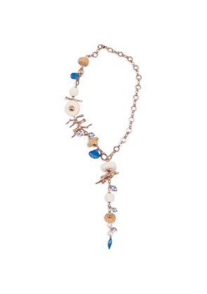 Weekend Max Mara sea-shells beaded necklace - Pink