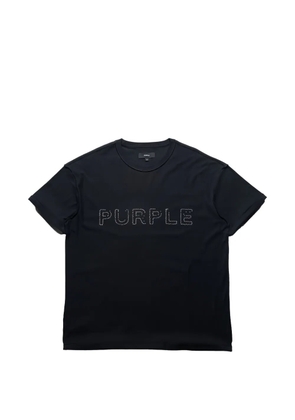 Purple Brand Studded logo T-shirt - Black