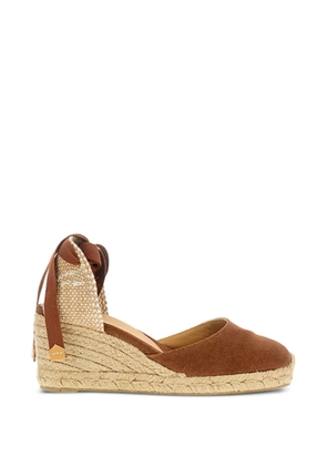 Castañer lace-up wedge espadrilles - Brown