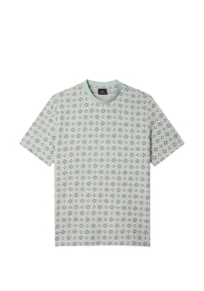 PS Paul Smith Geo Tile patterned short-sleeve T-shirt - Blue