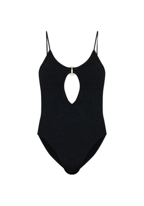 Bond-eye ring detail swimsuit - Black
