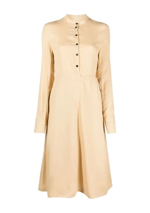 Jil Sander collarless midi dress - Yellow