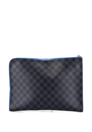 Louis Vuitton Pre-Owned Zip Around Pochette Jour Damier Graphite GM clutch bag - Black