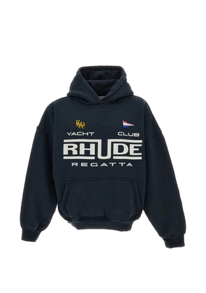 RHUDE logo-print hoodie - Black