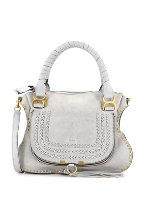 Chloé Pre-Owned Marcie Whipstitch Studded Suede Medium satchel - Grey