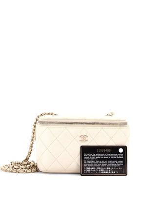 CHANEL Pre-Owned Classic Vanity Case with Chain Quilted Caviar Small crossbody bag - Neutrals