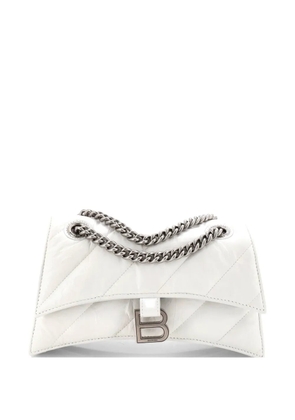 Balenciaga Pre-Owned Crush Chain Flap Bag Quilted Crushed Calfskin Small shoulder bag - White