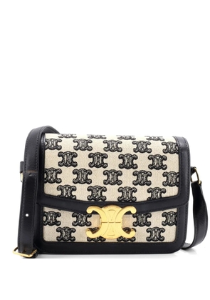 Celine Pre-Owned Triomphe Triomphe Canvas and Leather Teen shoulder bag - Black