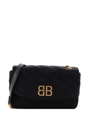 Balenciaga Pre-Owned BB Chain Round Quilted Satin Small shoulder bag - Black