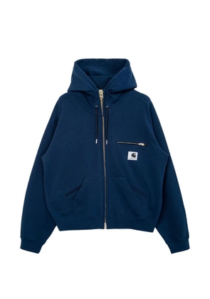 sacai x Carhartt WIPfront-zip hoodie - Blue
