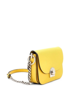 Prada Pre-Owned Arcade Chain Flap Bag Glace Calf shoulder bag - Yellow