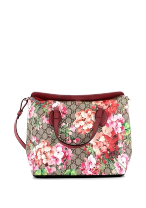 Gucci Pre-Owned Signature Fold Over Tote Blooms Print GG Coated Canvas Medium satchel - Brown