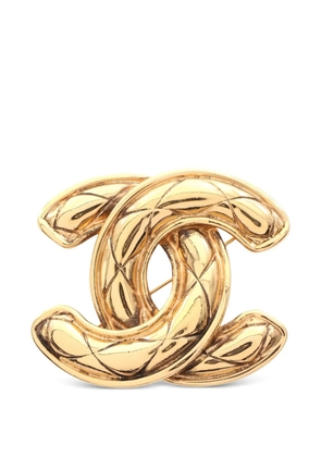 CHANEL Pre-Owned 1986-1988 Coco Mark brooch - Gold
