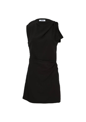 MSGM draped sleeveless mini dress - Black