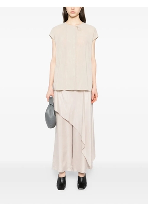 YEAREAST round-collar sleeveless blouse - Neutrals