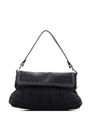 Fendi Pre-Owned Chef Flap Bag Zucca Canvas Small shoulder bag - Black