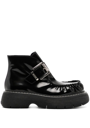 MSGM buckle platform boots - Black