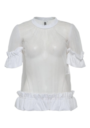 Noir Kei Ninomiya ruffled top - White