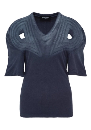 Kiko Kostadinov Celritatem padded V-neck T-shirt - Blue