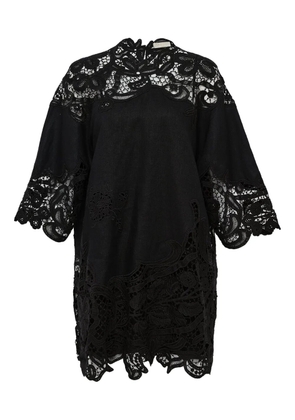 Ulla Johnson lace-insert linen top - Black