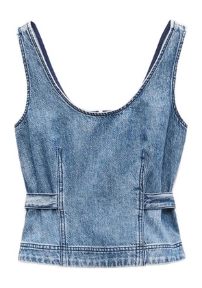 rag & bone denim belted top - Blue