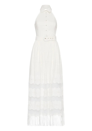 Rebecca Vallance Giovanni halterneck midi dress - White