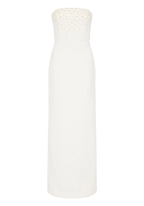 Rebecca Vallance Therese pearl-embellished gown - White