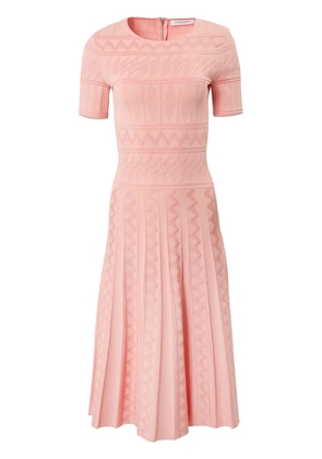 Carolina Herrera pointelle-knit midi dress - Pink