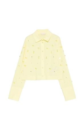 LIU JO embellished cropped shirt - Yellow