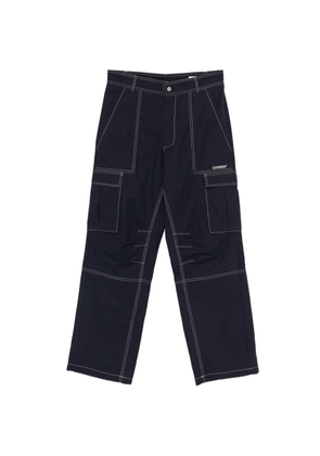 Carrer contrast-stitch cargo trousers - Blue