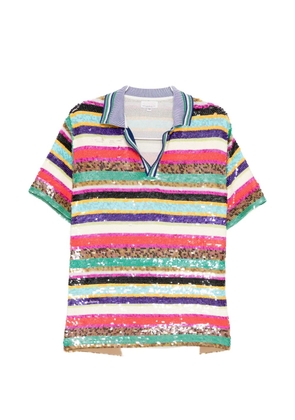 Ashish embellished polo shirt - Neutrals