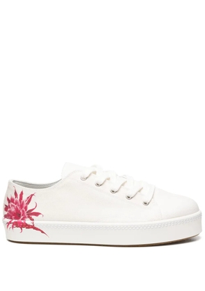 Y's floral-print sneakers - White