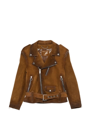Golden Goose studded belted jacket - Brown