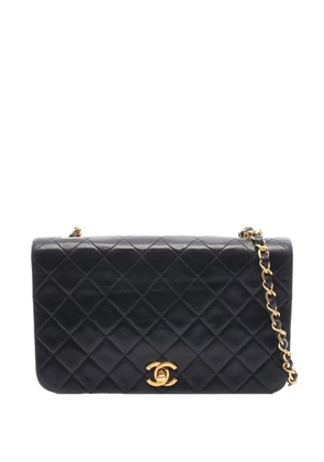 CHANEL Pre-Owned 1989-1991 Medium Quilted Lambskin Full Flap shoulder bag - Black