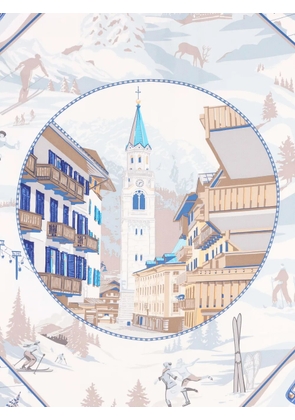 Marinella printed scarf - White