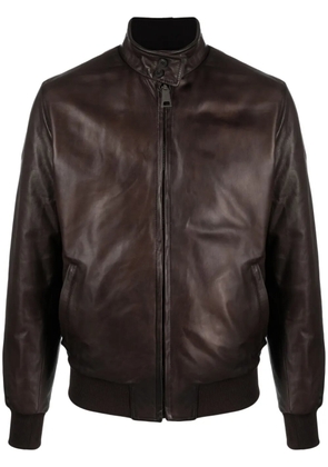 Dell'oglio leather bomber jacket - Brown