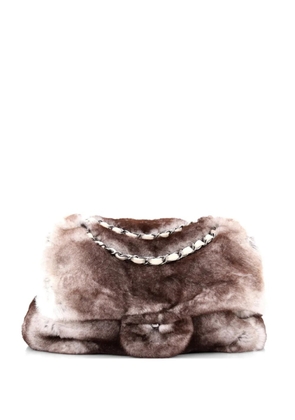 CHANEL Pre-Owned Flap Bag Fur Medium shoulder bag - Neutrals