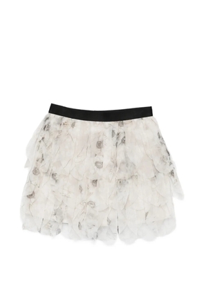 Max Mara ruffled mini skirt - Grey