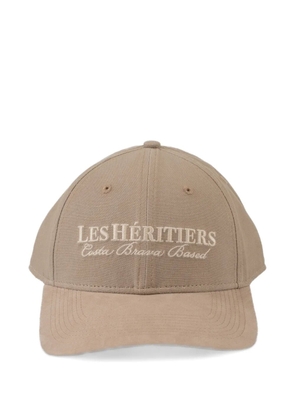 LES HÉRITIERS logo-embroidery baseball cap - Neutrals