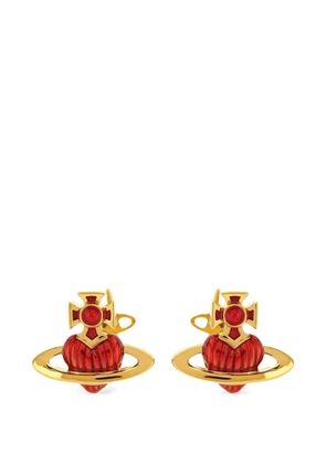 Vivienne Westwood Bas Relief heart earrings - Gold