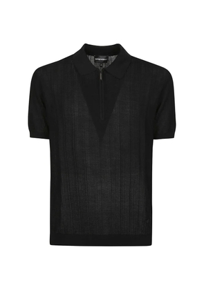Emporio Armani zip fastening sweater - Black