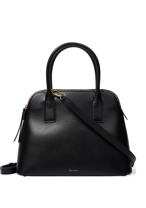 Paul Smith Signature Stripe leather tote bag - Black