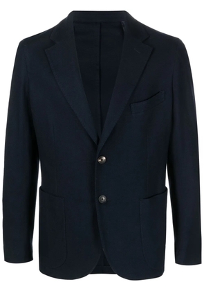 Barba single-breasted cotton blazer - Blue