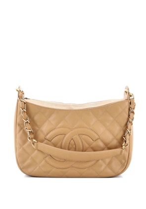 CHANEL Pre-Owned Timeless CC Chain Shoulder Bag Quilted Caviar Medium hobo bag - Neutrals