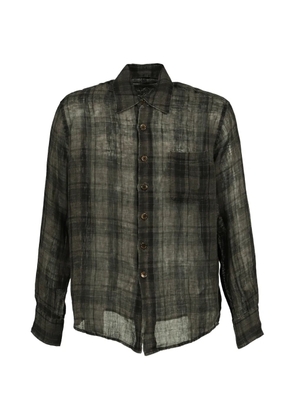 OUR LEGACY Above checked pocket shirt - Black