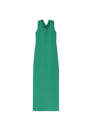 Max Mara plunging back side-slit dress - Green