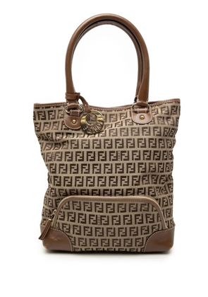 Fendi Pre-Owned 2000-2010 Zucchino Canvas Chef Front Pocket Shopping tote bag - Brown